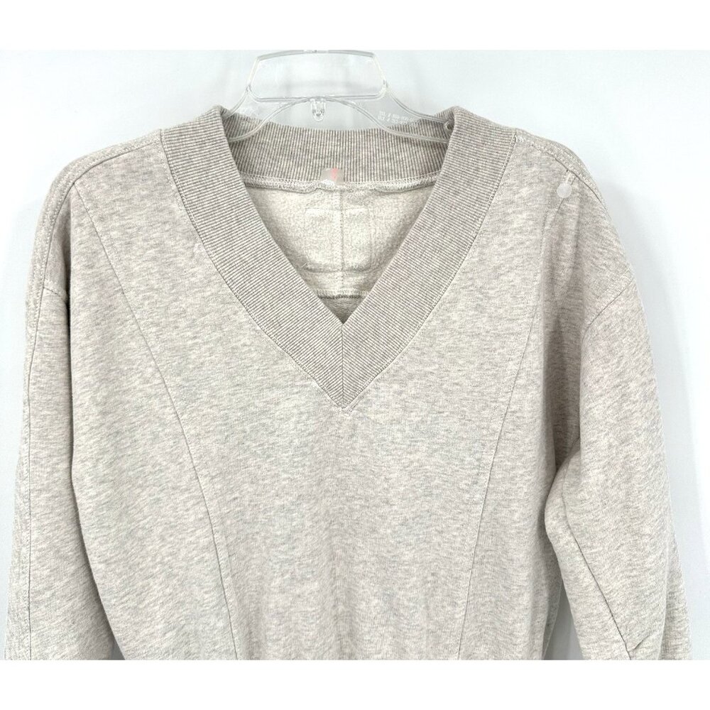 FREE PEOPLE MOVEMENT intercept romper sweats shorts drawstring waist gray S - Picture 4 of 12